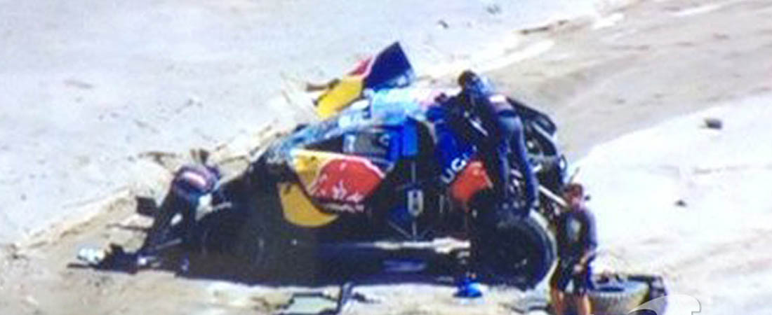 Loeb accidente en Dakar 2016