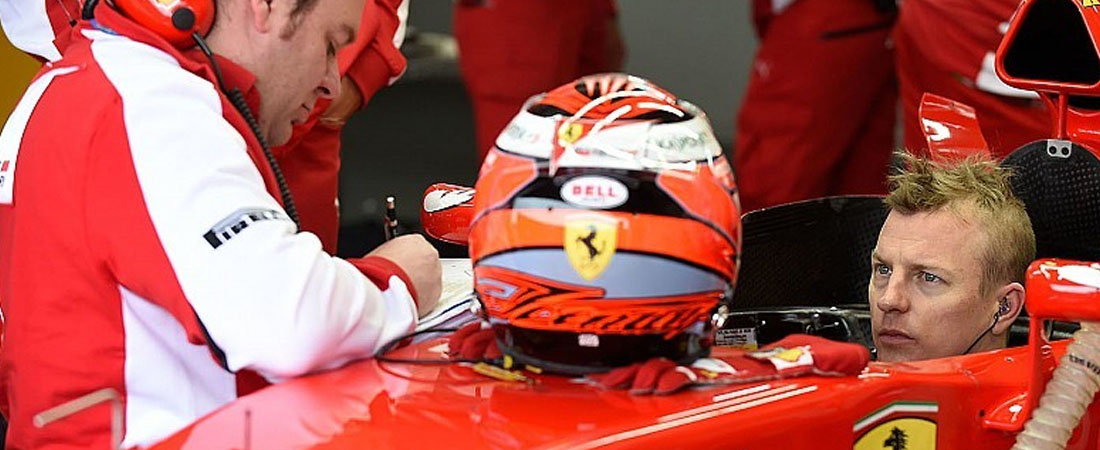 Raikkonen en el nuevo asiento de Ferrari