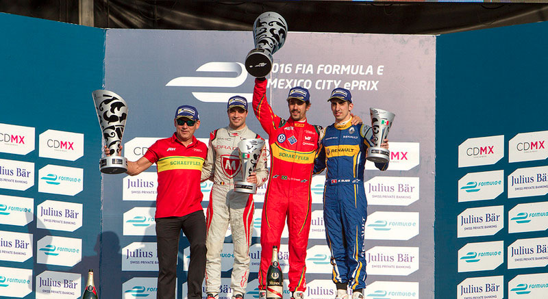 Podio Mexico Formula E 2016