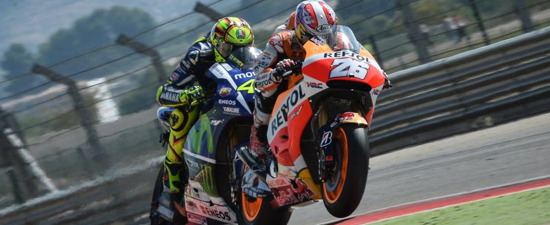 Pedrosa vs Rossi Aragon 2015